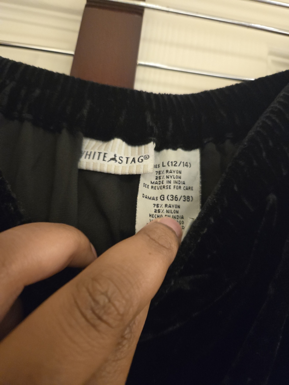 White Stag Black Velvet Tiered Maxi Skirt - Picture 5 of 5